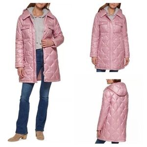 CALVIN KLEIN
Women's Hooded Quilted Zip-Front Coat size M